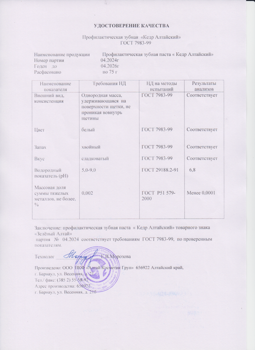 Паспорт №042024